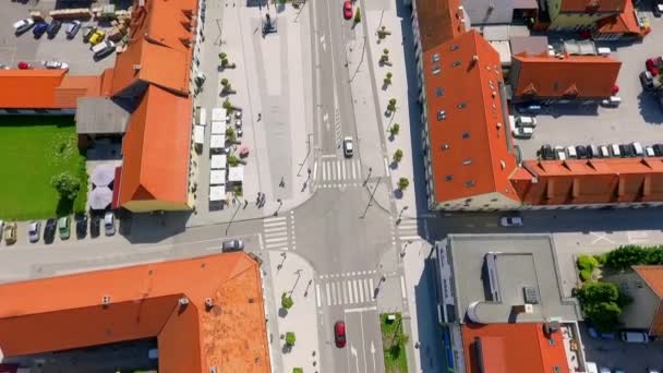 Zalec Celje Slovenië Mei 2017 Kruispunt Het Midden Van Stad — Stockvideo