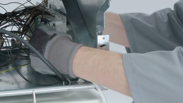 Images Rapprochées Machine Laver Dans Centre Service — Video