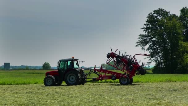 Kunnen Zien Dat Eerste Machine Zich Ontvouwt Dan Weer Samenklapt — Stockvideo