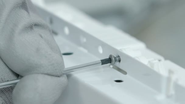 服务中心洗衣机的特写镜头 — 图库视频影像