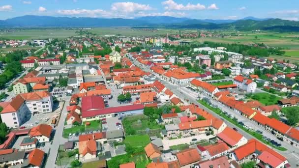 Zalec Celje Slovenia May 2017 Beautiful View Zalec Old Town — Stock Video