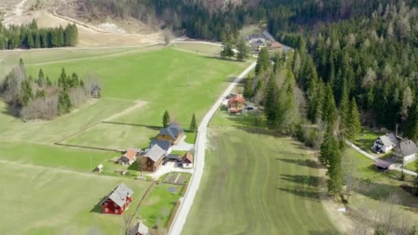 Can See Beautiful Green Plains Valleys Aerial Shot — Stock Video