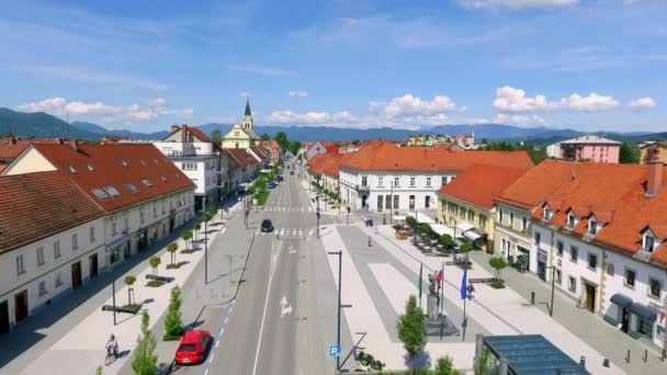 Zalec Celje Slovenia May 2017 Pusat Kota Zalec Tua Dan — Stok Video