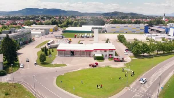 Domzale Eslovénia Julho 2018 Uma Operação Combate Incêndios Está Ocorrendo — Vídeo de Stock