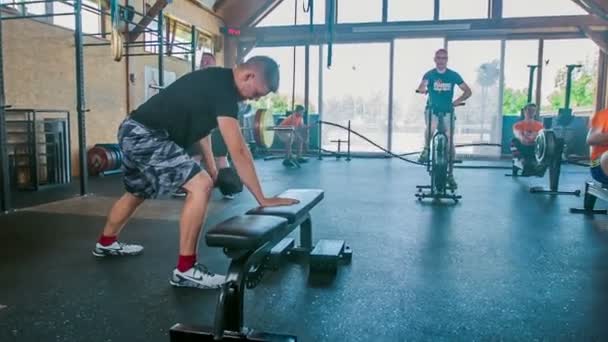 Domzale Eslovenia Julio 2018 Todos Los Chicos Del Gimnasio Son — Vídeo de stock