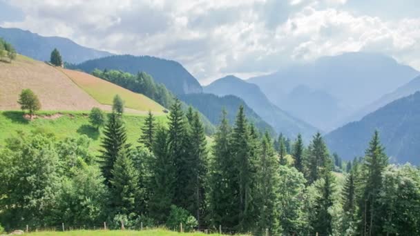 Det Finns Vacker Utsikt Över Bergen Det Sommar Och Dagen — Stockvideo