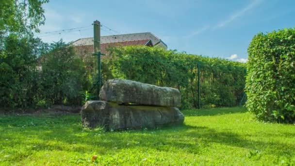 Zalec Celje Slovenië Mei 2017 Monumenten Van Verschillende Vormen Maten — Stockvideo
