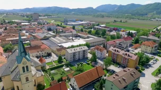 Zalec Celje Slovenia May 2017 Apartment Buildings One Part Zalec — Stock Video