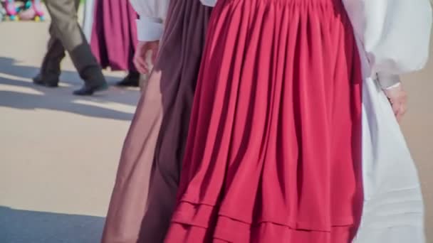 Domzale Eslovenia Junio 2018 Las Señoras Están Usando Diferentes Colores — Vídeo de stock