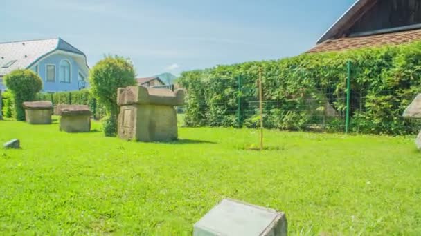 Zalec Celje Slovenia Mayıs 2017 Slovenya Nın Sempeter Kentindeki Bir — Stok video