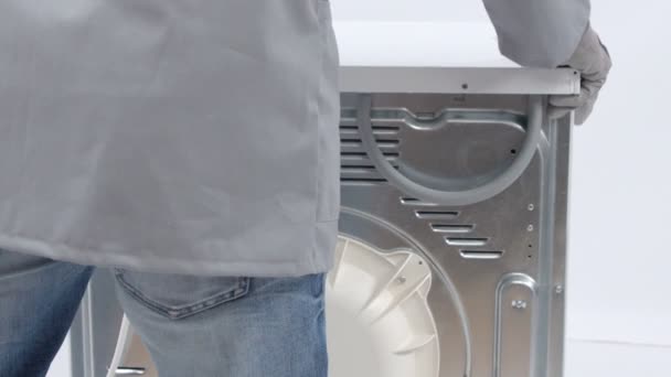Images Rapprochées Machine Laver Dans Centre Service — Video