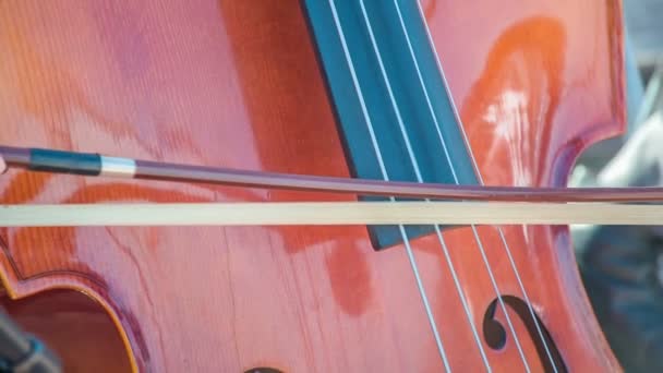 Domzale Slowenien Juni 2018 Dieser Mann Spielt Cello Sehr Schön — Stockvideo
