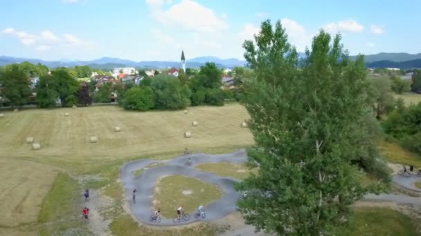 Домзале Словения August 2015 Junior Amateur Practice Активная Молодежь Треке — стоковое видео
