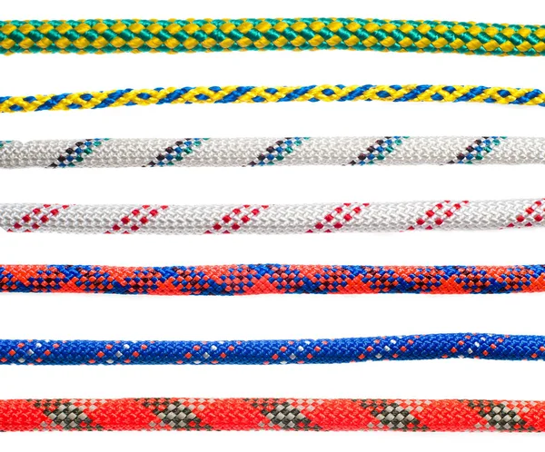 Colagem de vários tipos de corda dinâmica — Fotografia de Stock