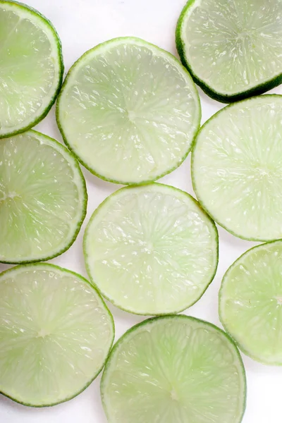 Macro of lime slices — Fotografia de Stock