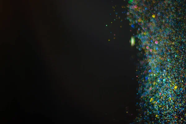 Sfondo Astratto Con Scintillanti Particelle Multicolore Bokeh Sfocate — Foto Stock