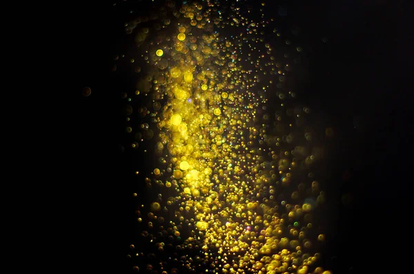 Sfondo Astratto Con Scintillanti Particelle Oro Bokeh Sfocato — Foto Stock