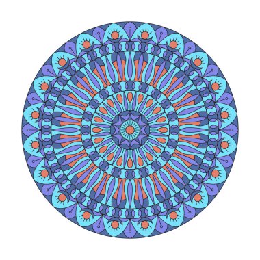 Dairesel süsleme. Geometri ve el desenleri çizilmiş