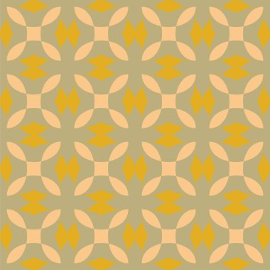 Soyut geometrik şekiller sıralı düzenleme ile Seamless modeli. Renkli resimde