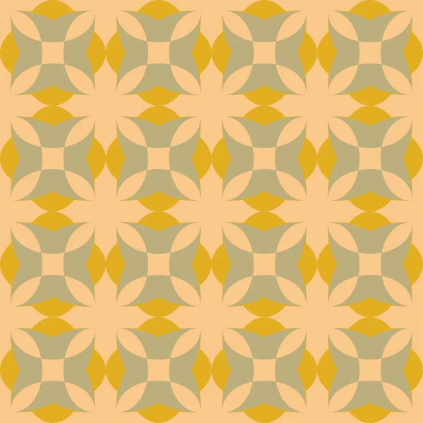 Patrón sin costura con disposición ordenada de formas geométricas abstractas. Colorida ilustración — Vector de stock