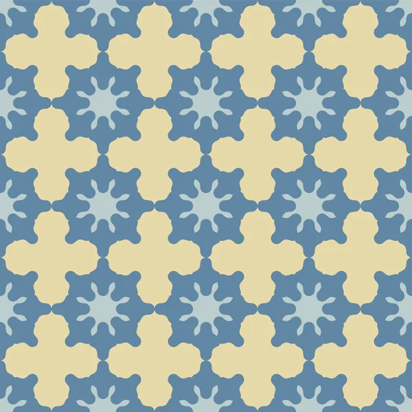 Abstrakte nahtlose Muster mit Sternen und Kreuzen. Bunte Vektorillustration — Stockvektor