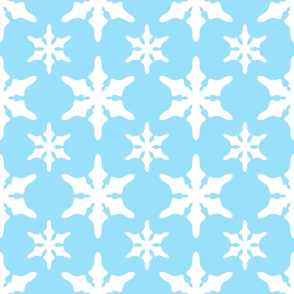 Sömlöst mönster med snöflingor. Juldekoration. Vektor bakgrund — Stock vektor