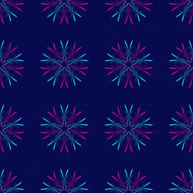 Yıldızlarla soyut ve kusursuz desen. Renkli vektör illüstrasyon