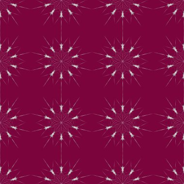 Gümüş yıldızlarla soyut dikişsiz desen. Renkli vektör illüstrasyon