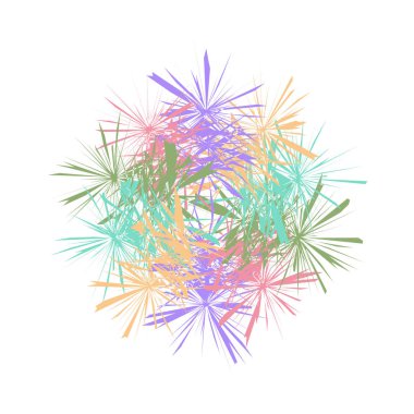 Soyut renk fırça darbeleri. Grunge izole elemanları. Vektör çizimi