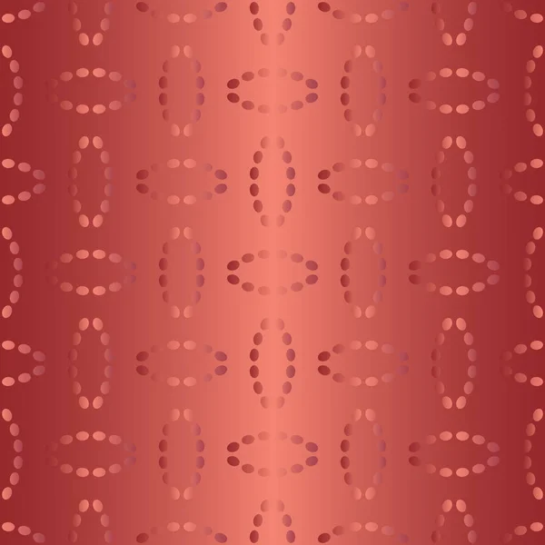 点線の楕円形を持つシームレスなパターン。模造シルク刺繍。赤の色合いのベクトル背景 — ストックベクタ