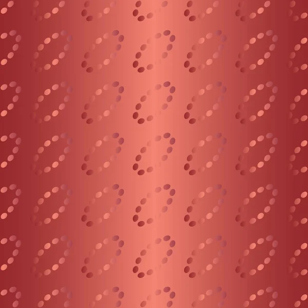 Nahtloses Muster mit Ovalen punktierter Linien. Seidenstickerei imitiert. Vektorhintergrund in Rottönen — Stockvektor