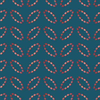 Noktalı çizgileroval ile dikişsiz desen. Taklit ipek nakış. Vektör arka planı