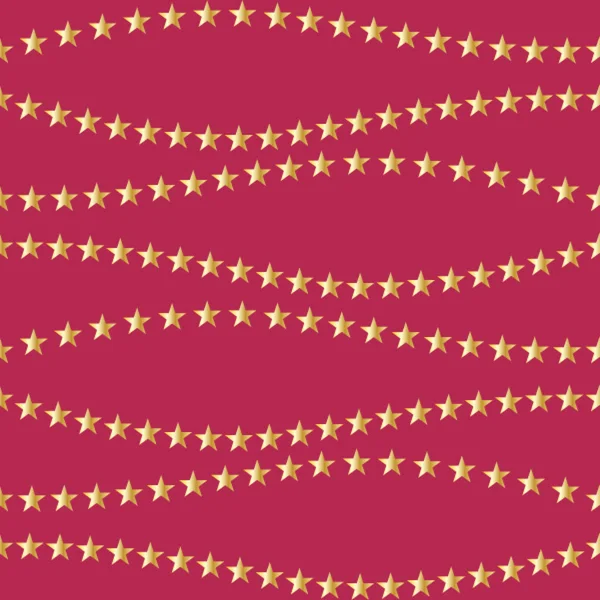 Красивый красный фон с золотыми звездами. Праздничный безмоскитный узор. Украшение для упаковочной бумаги, ткани, поздравительных открыток . — стоковый вектор