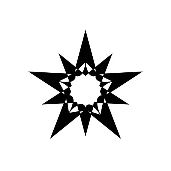 Ikon Vektor Desain Bintang Kompleks. Terisolasi pada latar belakang putih - Stok Vektor