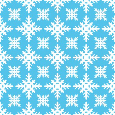 Kar taneleri olan güzel, pürüzsüz bir kış deseni. Noel arkaplanı. Vektör illüstrasyonu