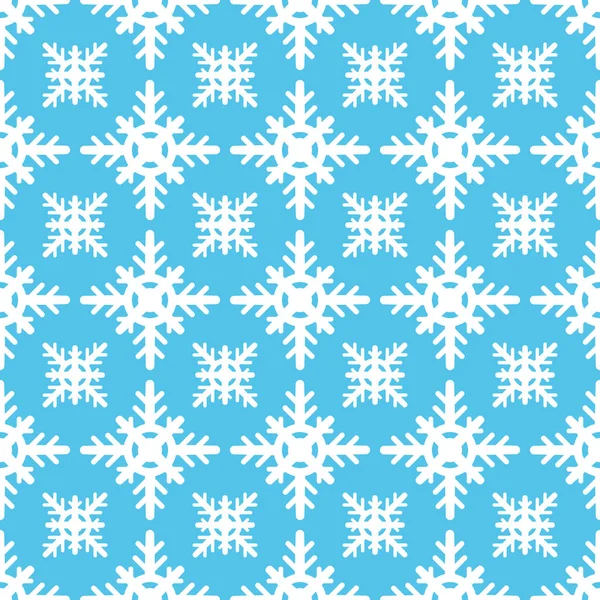 Gyönyörű téli zökkenőmentes minta hópelyhekkel. Karácsonyi háttér. Vektorillusztráció — Stock Vector