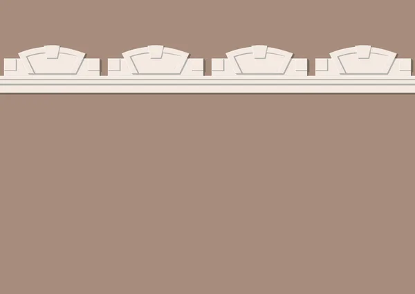 Бесшовный узор с декоративным поясом с архитектурными деталями. Оформление фрагмента стены — стоковый вектор