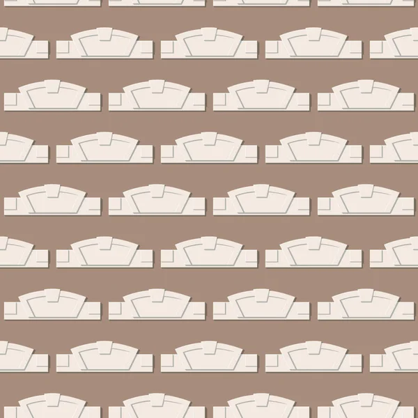 Nahtloses Muster mit dekorativem Gürtel mit architektonischen Details. Dekoration des Wandfragments — Stockvektor