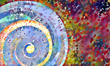 Suluboya dokusuna sahip soyut geleceksel arkaplan