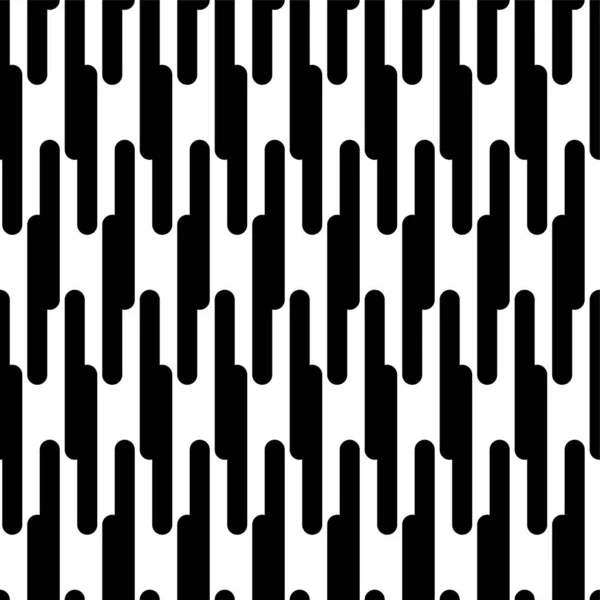 Бесшовный узор с полосатым орнаментом. Черно-белый фон — стоковый вектор