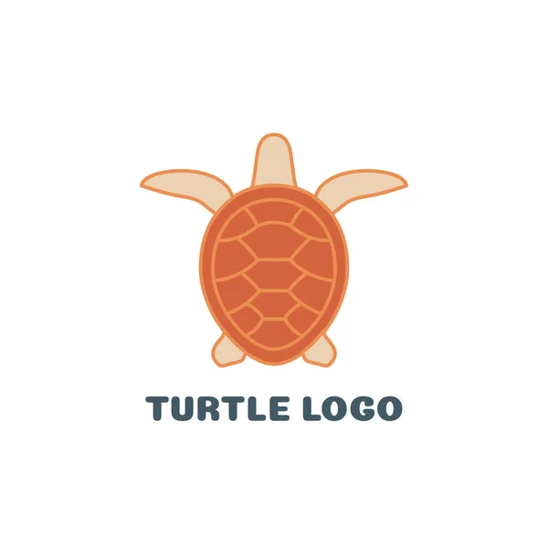 Schildkröten-Logo-Vorlage. Bunte Schildkröten-Ikone auf weißem Hintergrund — Stockvektor