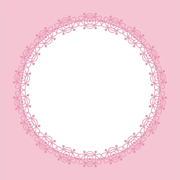Geometric ornament. Round frame in vintage style. — Stock Vector