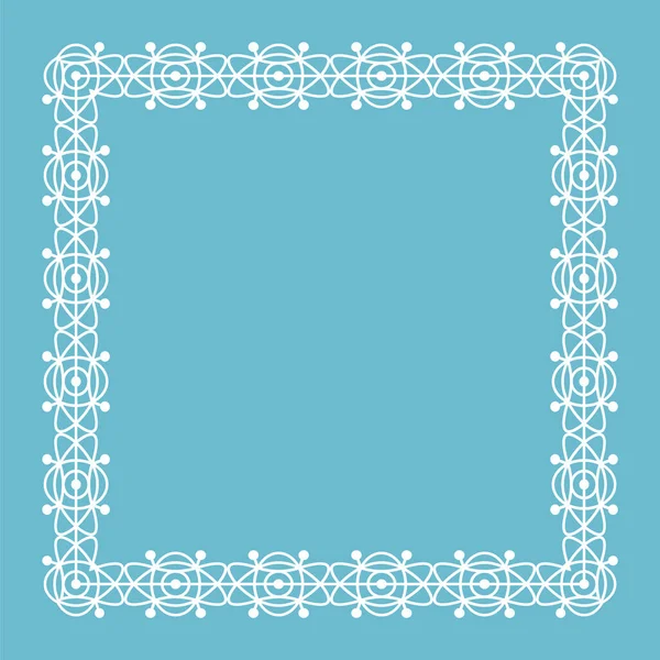 Geometric ornament. Square frame in vintage style. — Stock Vector