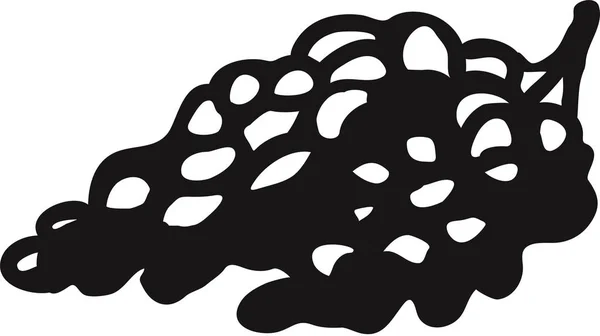 Icono de vector de vid de uva, símbolo plano negro sólido. Ilustración de logotipo simple y elegante . — Vector de stock