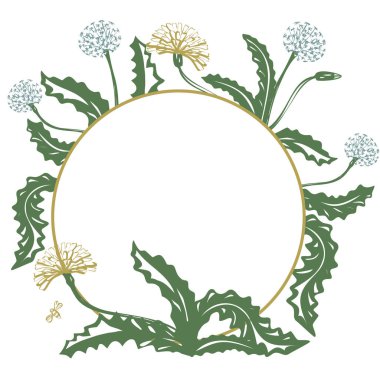 Metninizi vektör görüntü karahindiba ve yer ile dekoratif çiçek kartı