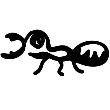 Karınca Simgesi Logo Vektör Sembolü. Böcek Simgesi