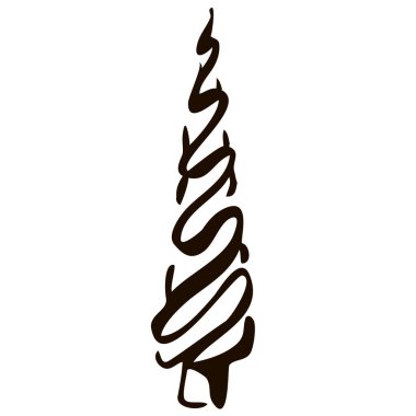 Vektör izole el çizmek Noel oyuncak beyaz bir arka planda