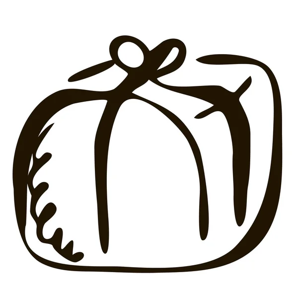 Ilustración del icono de regalo sobre fondo blanco — Vector de stock