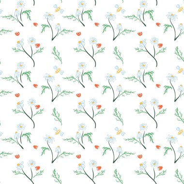 Vektörde Eğilimsiz Çiçeksiz Desen