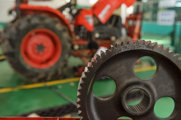 Parte Del Tractor Cosechadora Planta Espera Montaje Tractores Maquinaria Agrícola — Foto de Stock